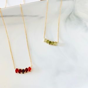 ❗️LAST1❗️Kate Spade Dainty Gem Stone Necklace Red